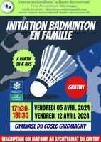 Initiation au badminton en famille