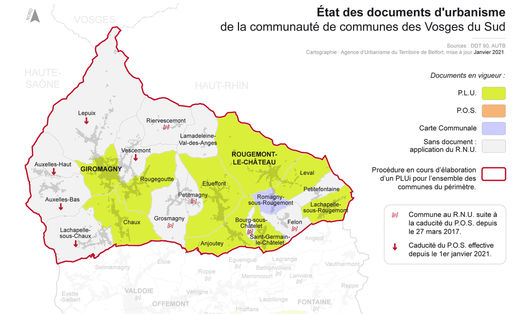 Document d'urbanisme des 22 communes de la CCVS