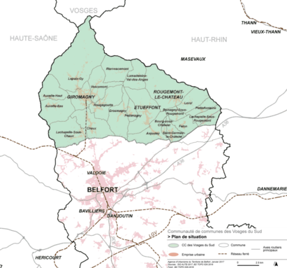 Carte de présentation du territoire intercommunal