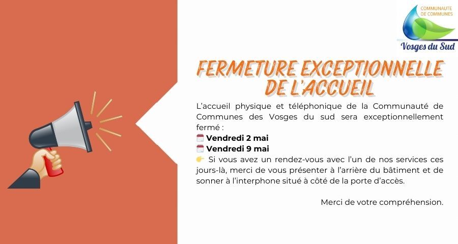 Fermeture exceptionnelle