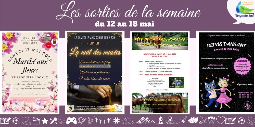 Les sorties de la semaine du 12 au 18 mai !