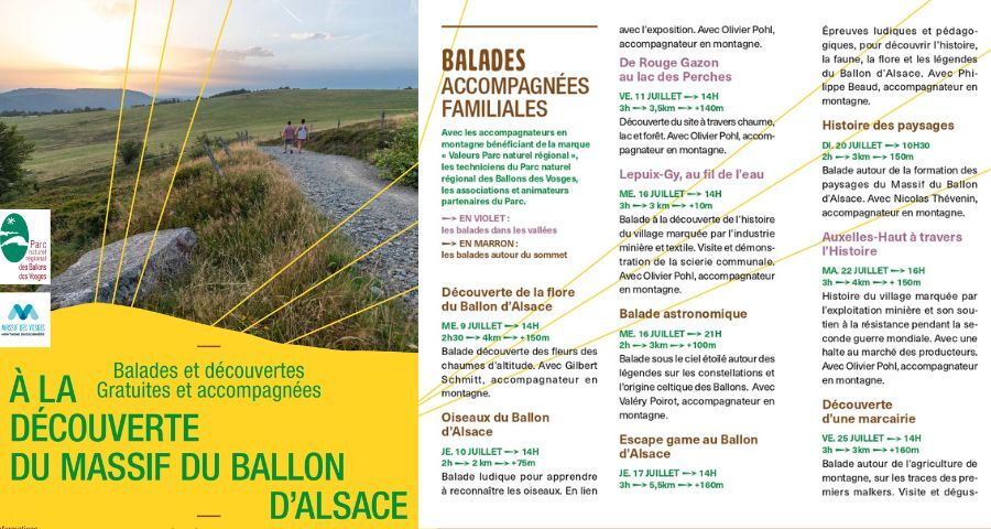 A la découverte du Ballon d'Alsace - Programme 2025
