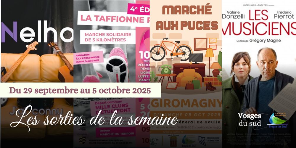 Les sorties de la semaine 29 septembre au 5 octobre !