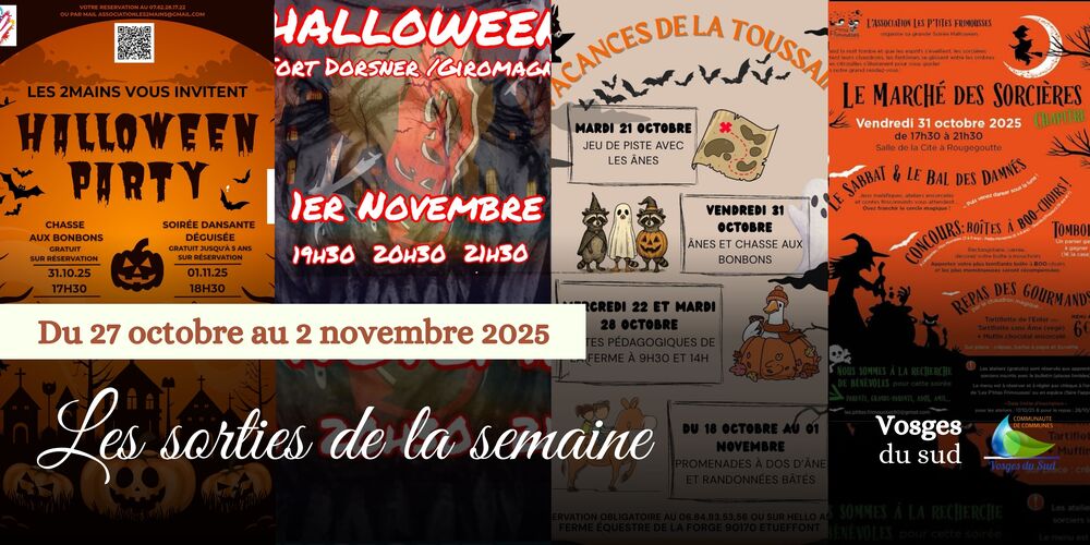 Les sorties de la semaine du 27 octobre au 2 novembre !