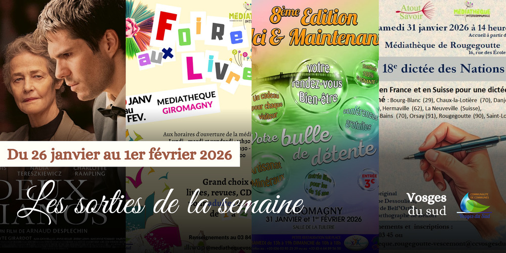 Les sorties de la semaine du 26 janvier au 1er février !