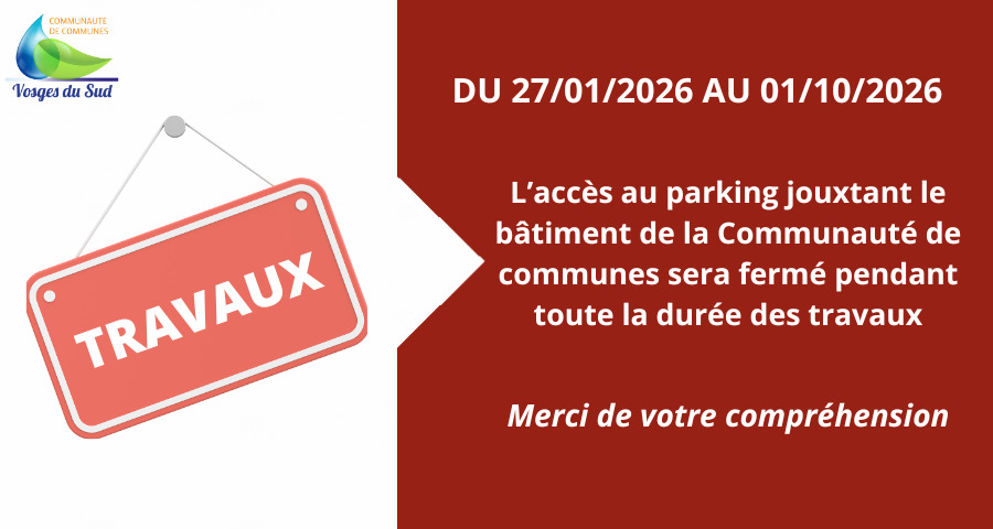 Fermeture de l'accès aux véhicules - Parking CCVS