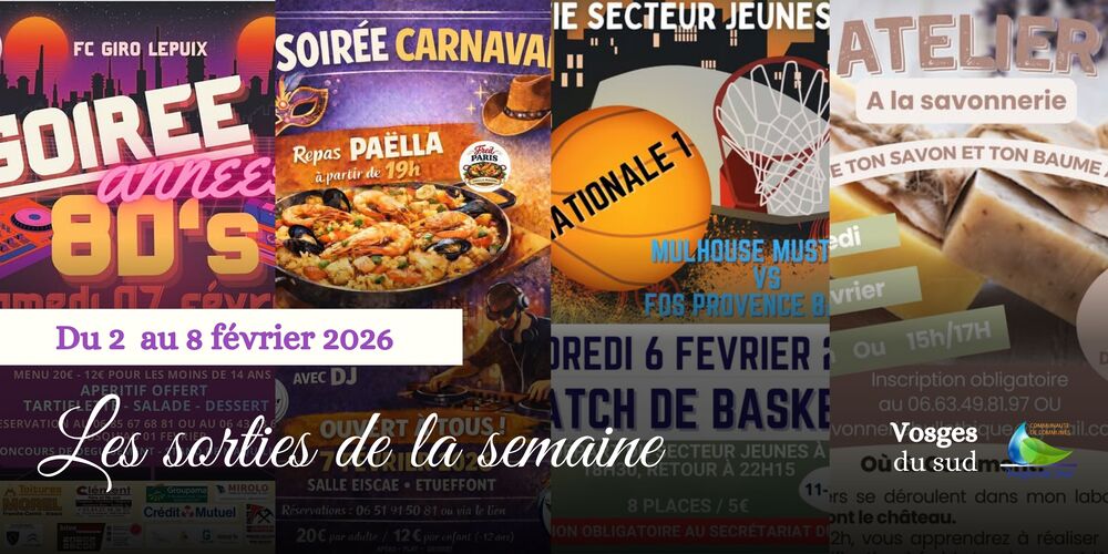 Les sorties de la semaine du 2 au 8 février !