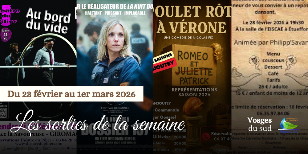 Les sorties de la semaine du 23 février au 1er mars !
