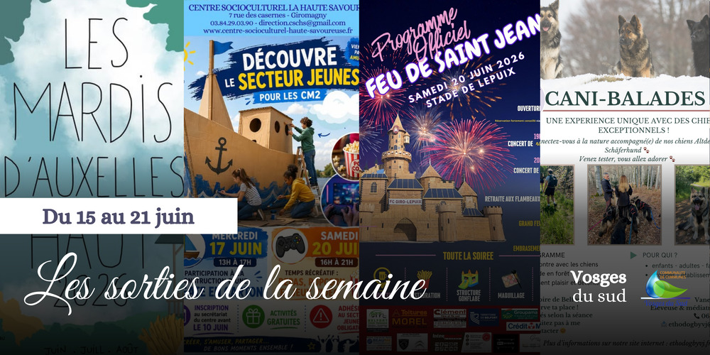 Les sorties de la semaine du 15 au 21 juin !