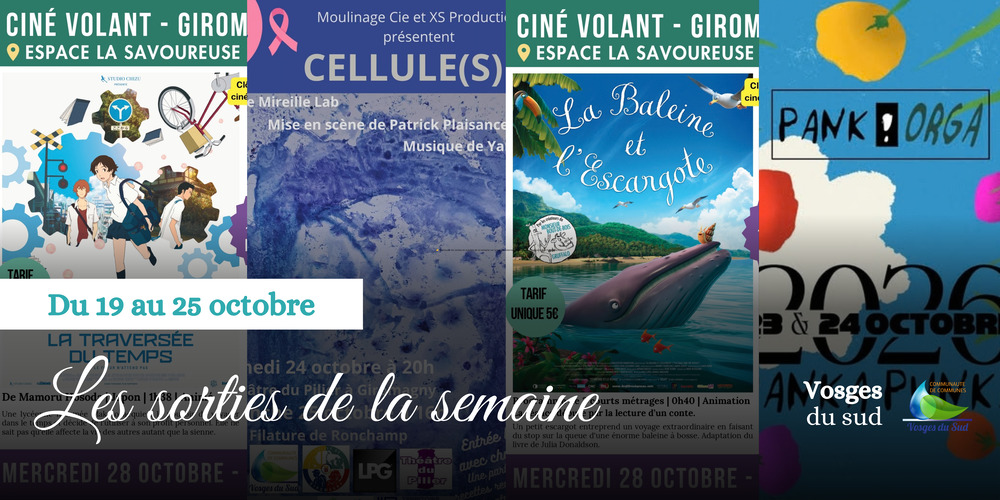 Les sorties de la semaine du 19 au 25 octobre !