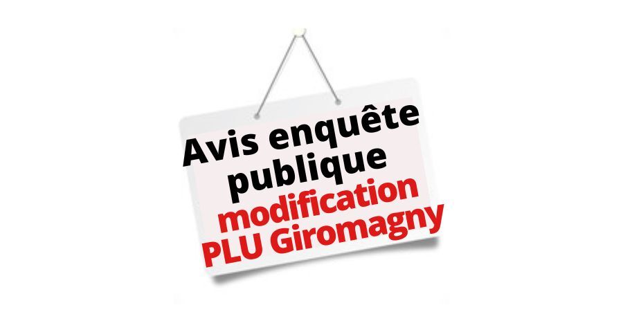 Avis enquête publique relative à la modification du PLU de Giromagny