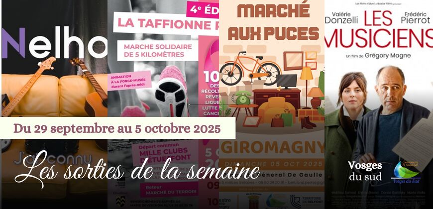 Les sorties de la semaine 29 septembre au 5 octobre !