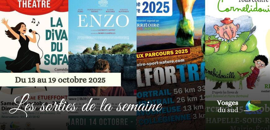 Les sorties de la semaine du 13 au 19 octobre !