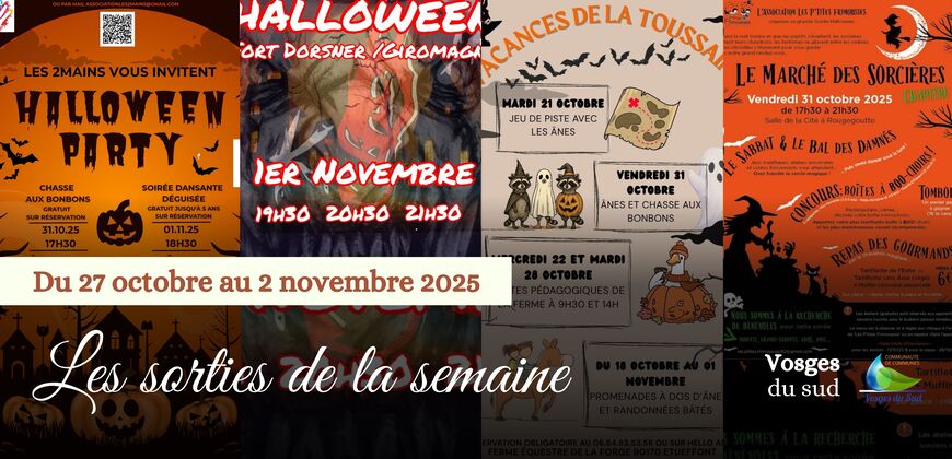 Les sorties de la semaine du 27 octobre au 2 novembre !