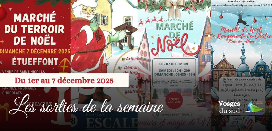Les sorties de la semaine du 1er au 7 décembre !