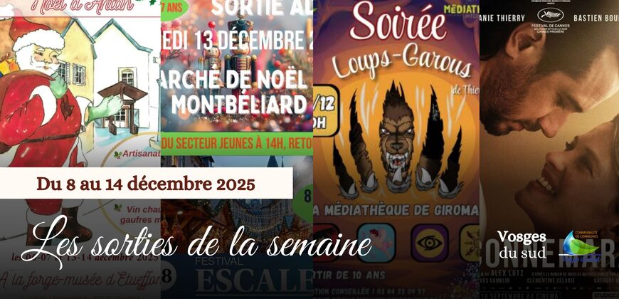 Les sorties de la semaine du 8 au 14 décembre !