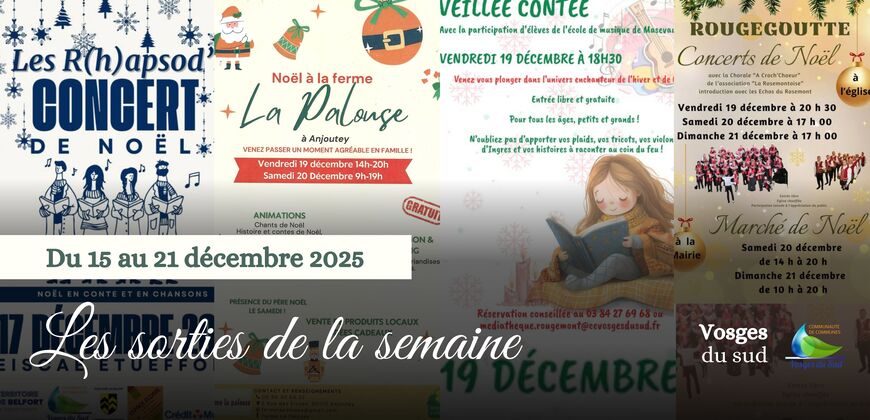 Les sorties de la semaine du 15 au 21 décembre !