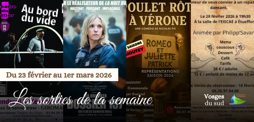 Les sorties de la semaine du 23 février au 1er mars !