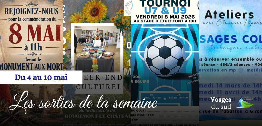 Les sorties de la semaine du 4 au 10 mai