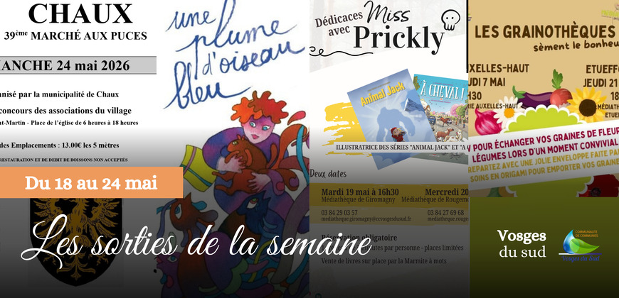 Les sorties de la semaine du 18 au 24 mai !