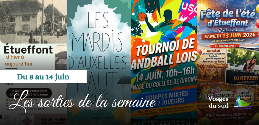 Les sorties de la semaine du 8 au 14 juin !
