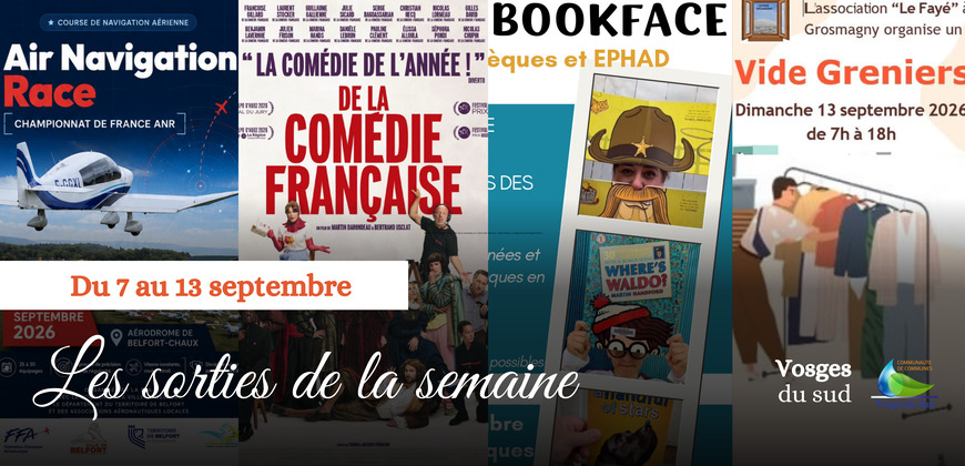 Les sorties de la semaine au 7 au 13 septembre !