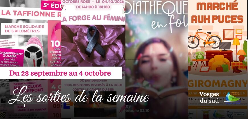 Les sorties de la semaine du 28 septembre au 4 octobre !