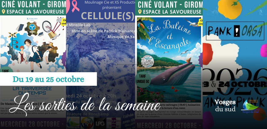 Les sorties de la semaine du 19 au 25 octobre !