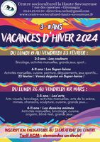 Animations vacances d'hiver pour les 3-11 ans