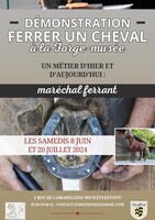 Démonstration : ferrage de cheval à la forge 