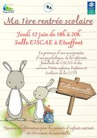 Ma 1ere rentrée scolaire : réunion d'information