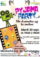 Pyjama party : projection film d'animation sur les émotions