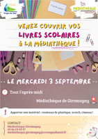 Venez couvrir vos livres scolaires à la médiathèque !