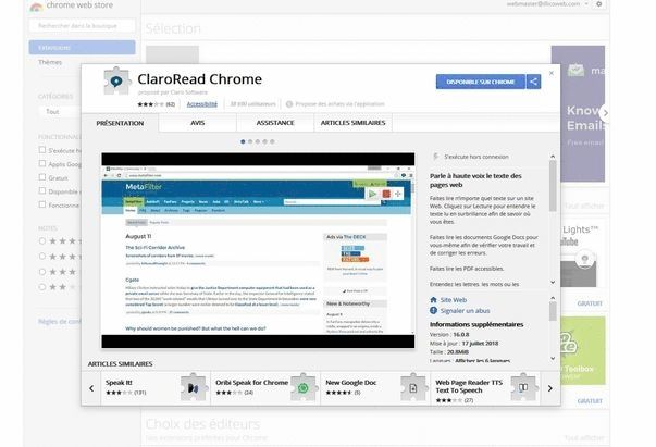 ClaroRead Chrome