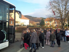 exercice d'évacuation de bus